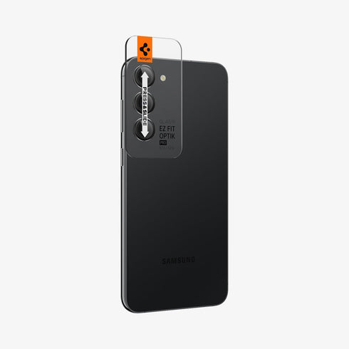AGL05950 - Galaxy S23 Ultra EZ Fit Optik Pro Lens Protector in black showing the device